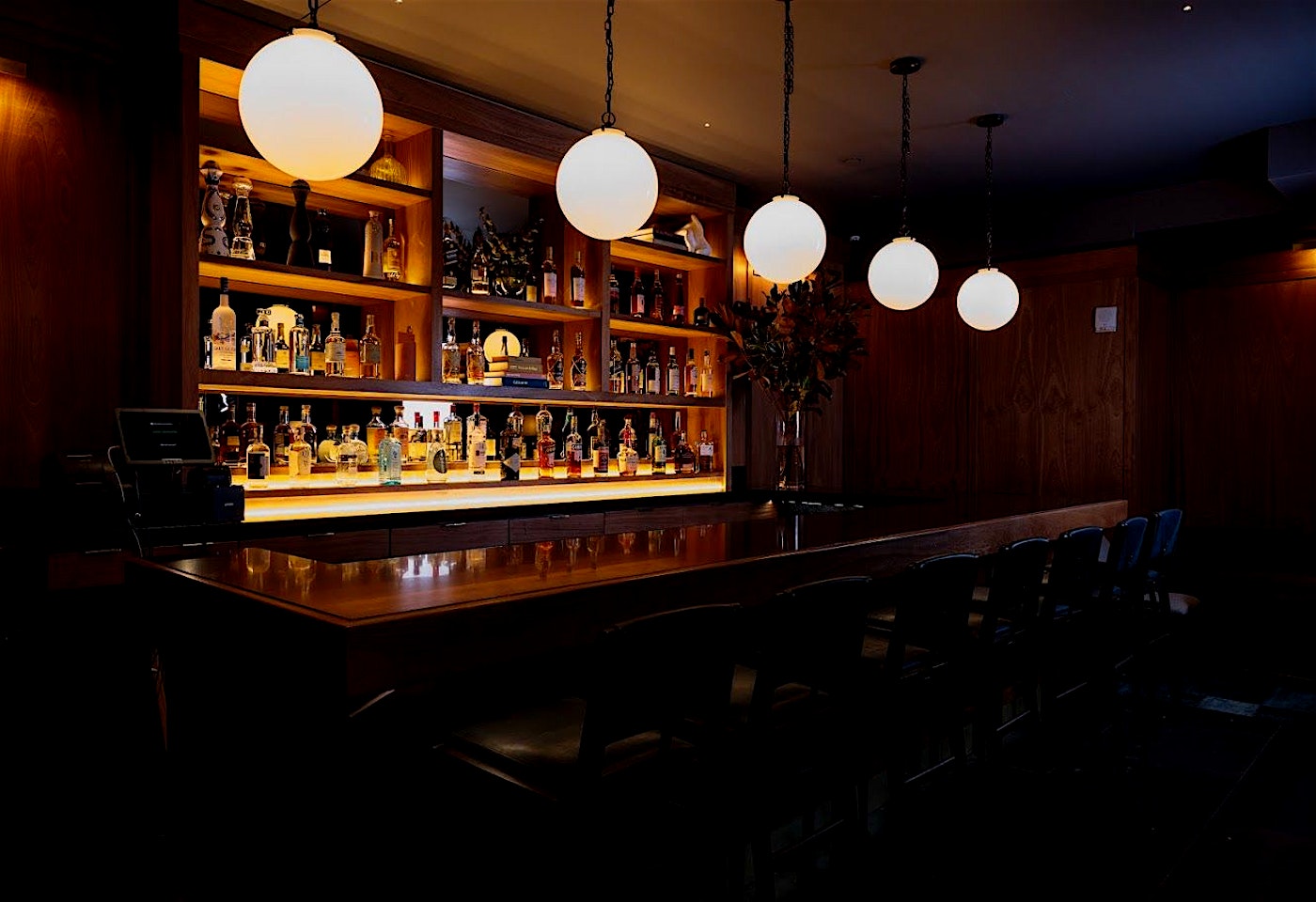 Order a drink and settle by the fireplace at this Tribeca cocktail bar: Galerie Bar 1
