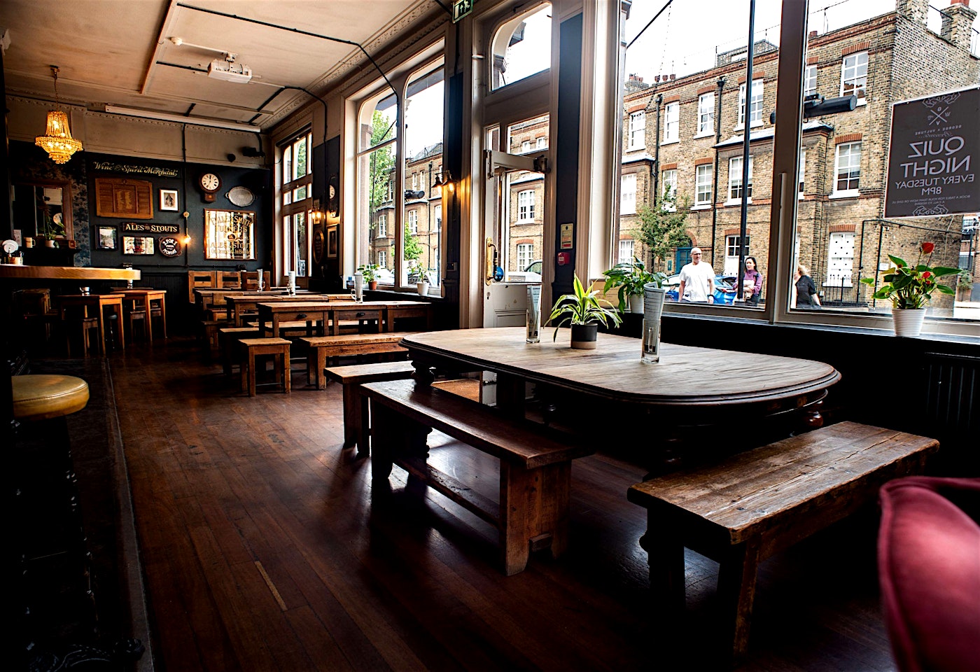 interior of the george and vulture pub in hoxton london