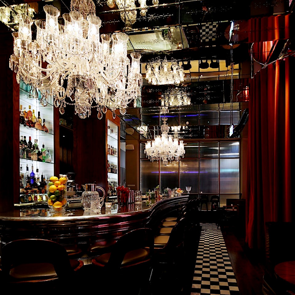 interior of gnh bar kings cross cocktail bar london