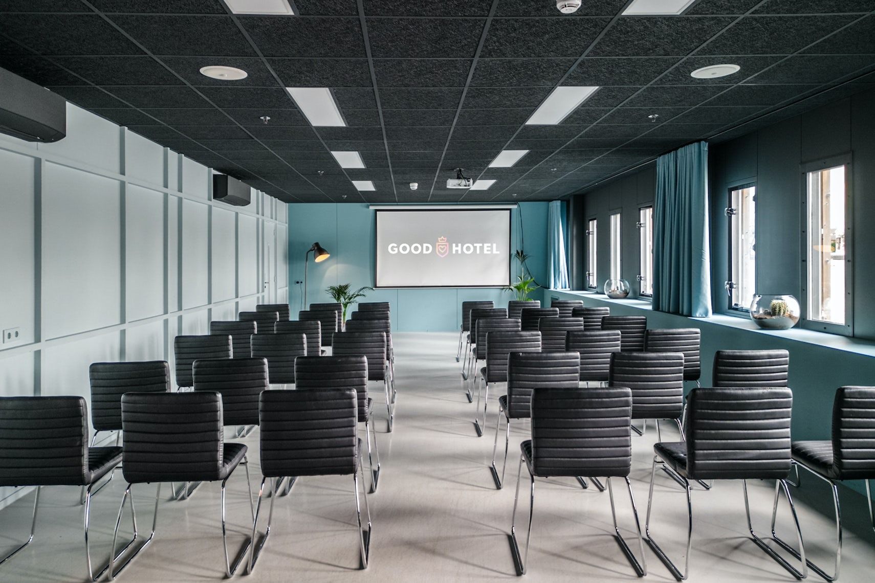 the sky blue room at the good hotel unique london meeting room