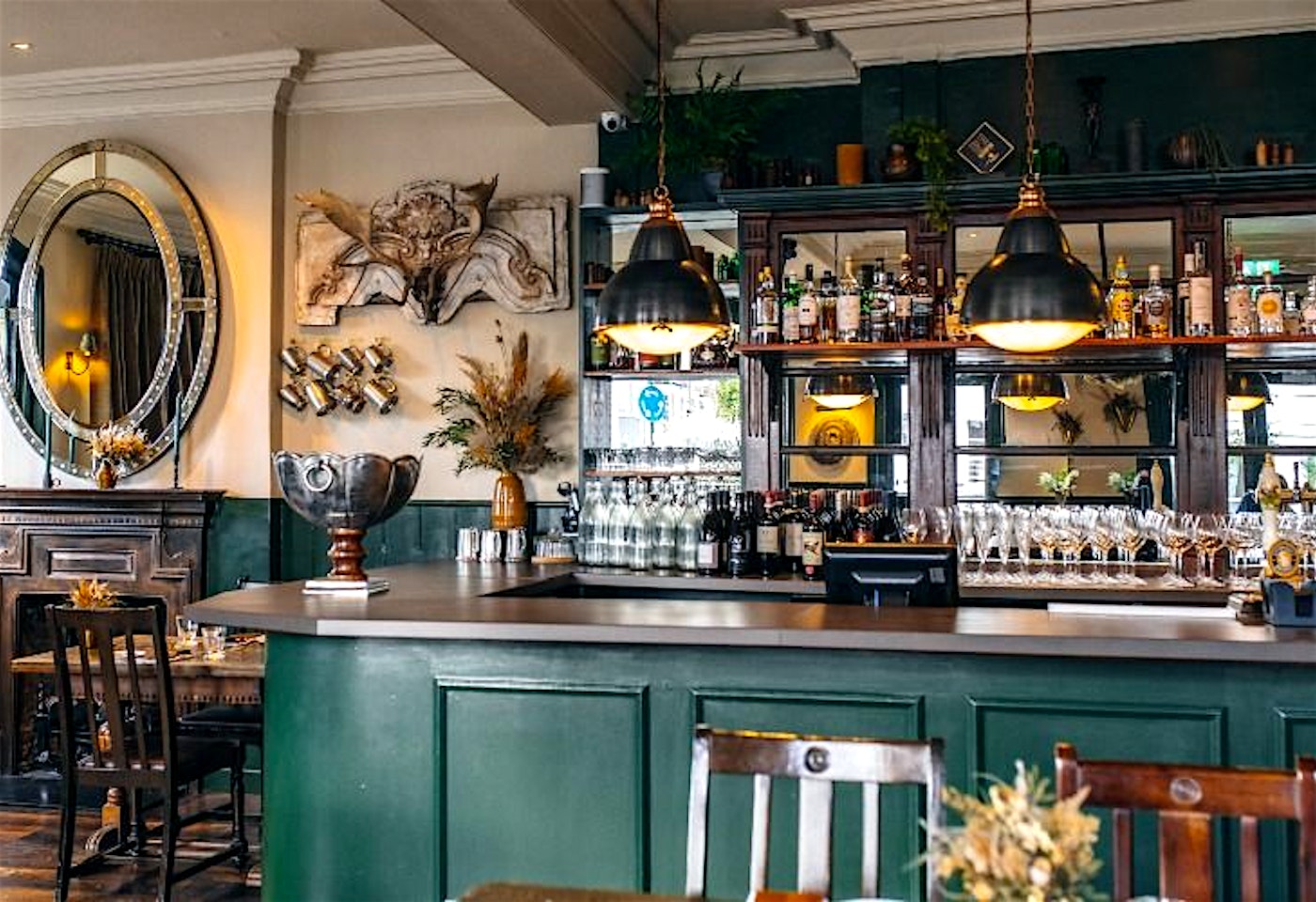 interior of the harwood arms pub fulham london bar