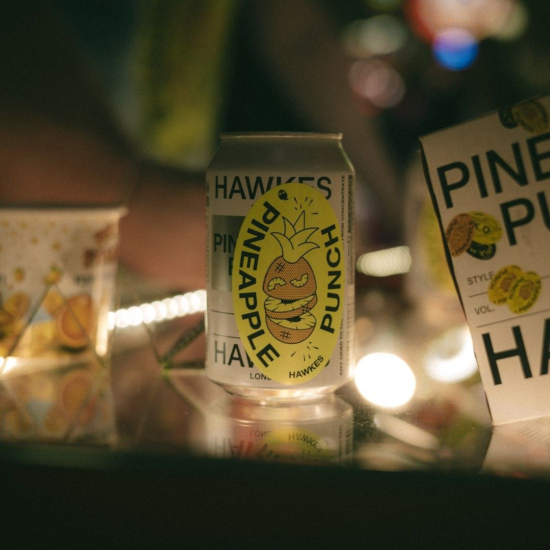 can of cider at hawkes cidery and taproom in bermondsey london