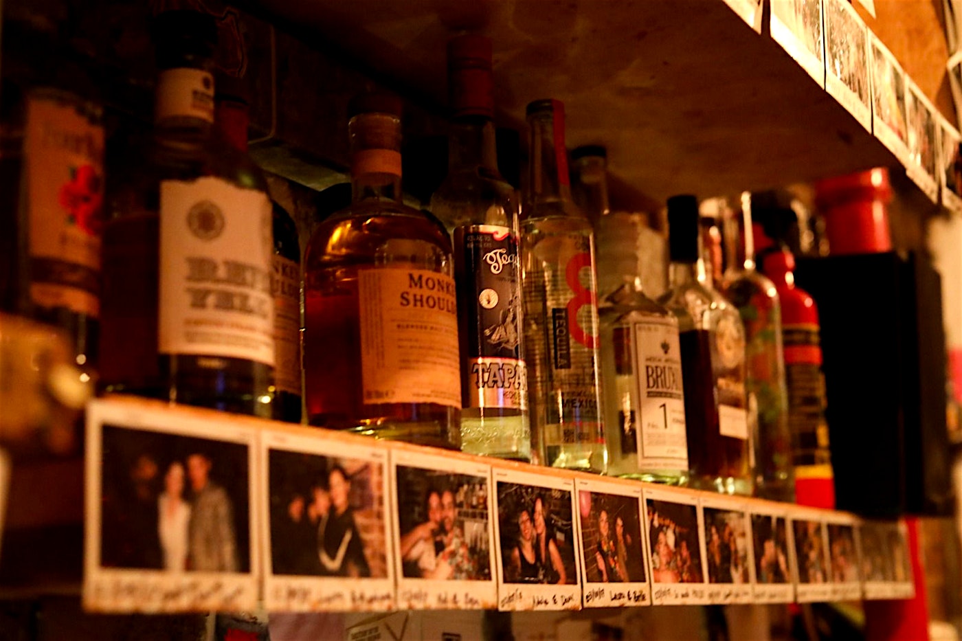 bottles behind the bar at home bar in old street in london