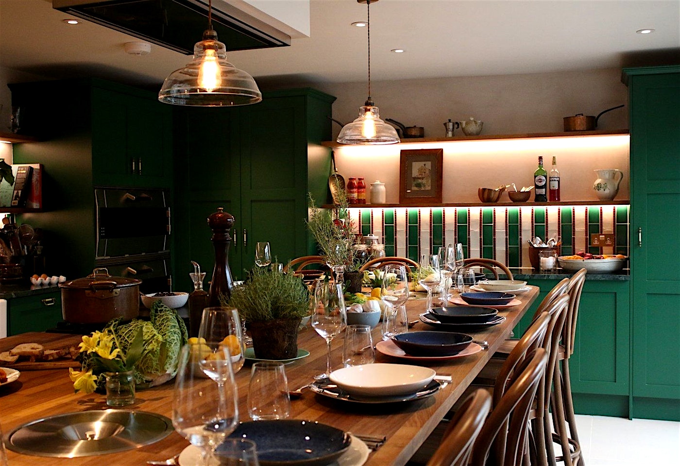 italian design kitchen at enrica rocca cooking school notting hill private dining london