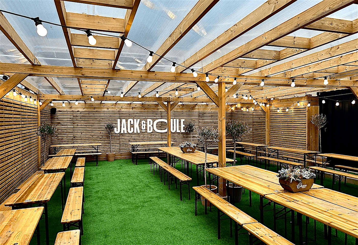 interior of jack and boule london christmas team activity
