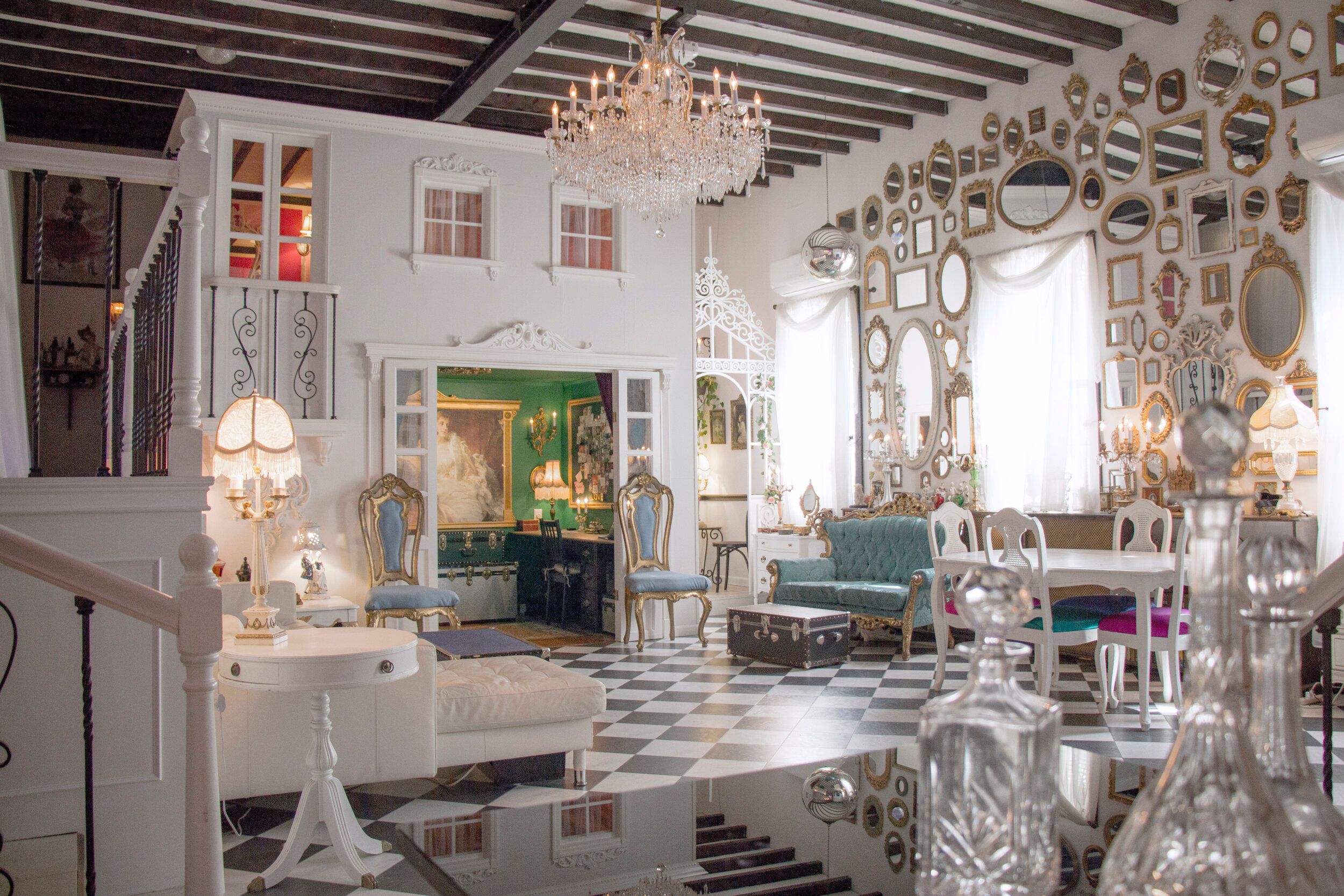 An event space at The Love Shack - A Little Place in Brooklyn, a bar/bat mitzvah venue in NYC.