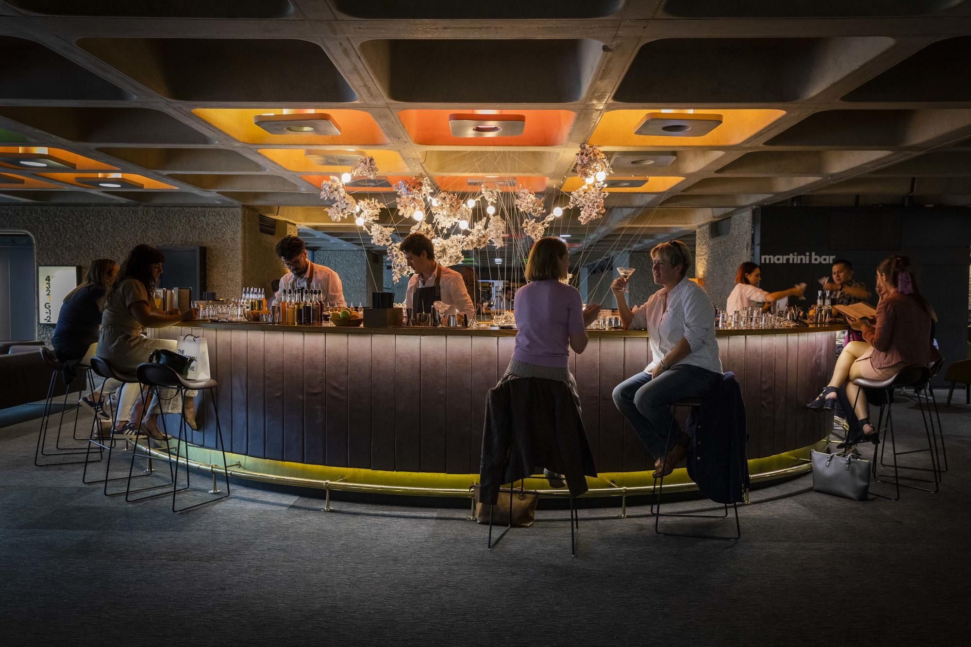 people at barbican martini bar barbican bar london