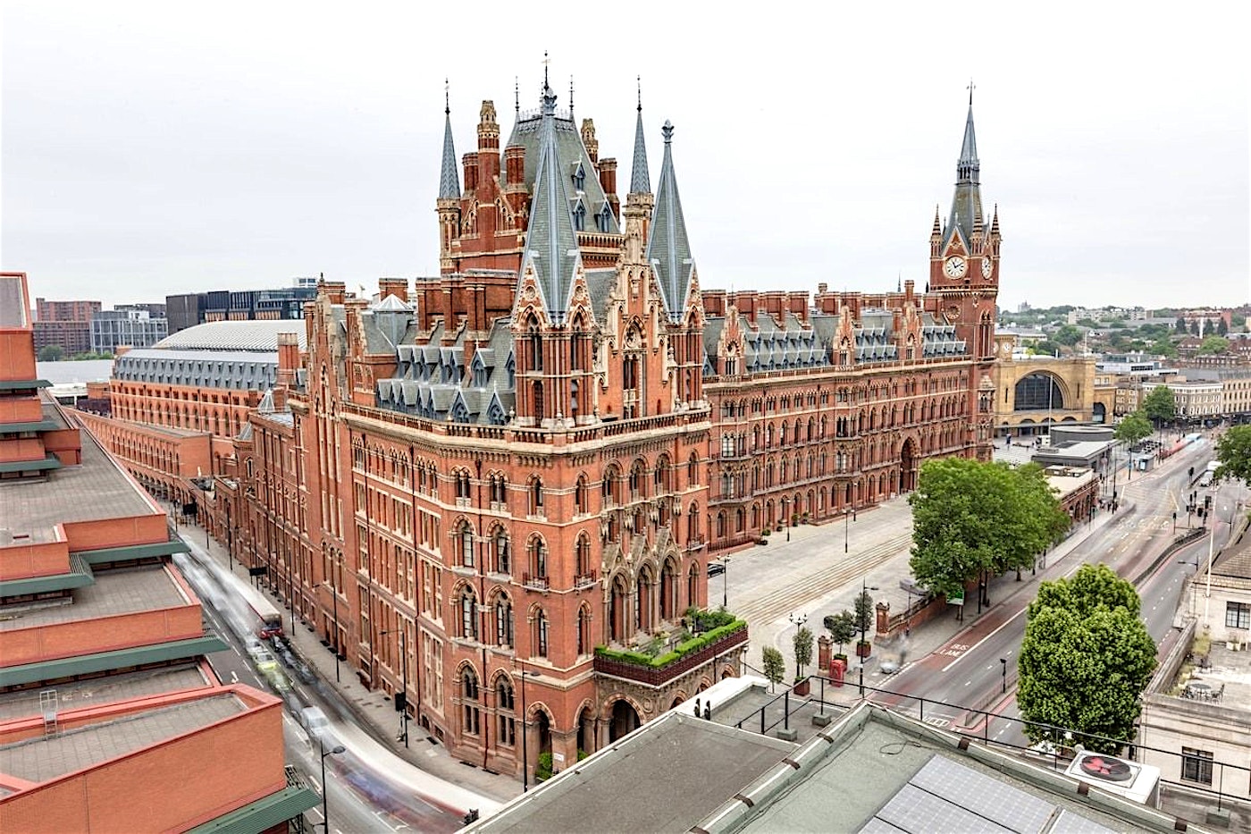 exterior of st pancras hotel the midland grand dining room kings cross london private dining