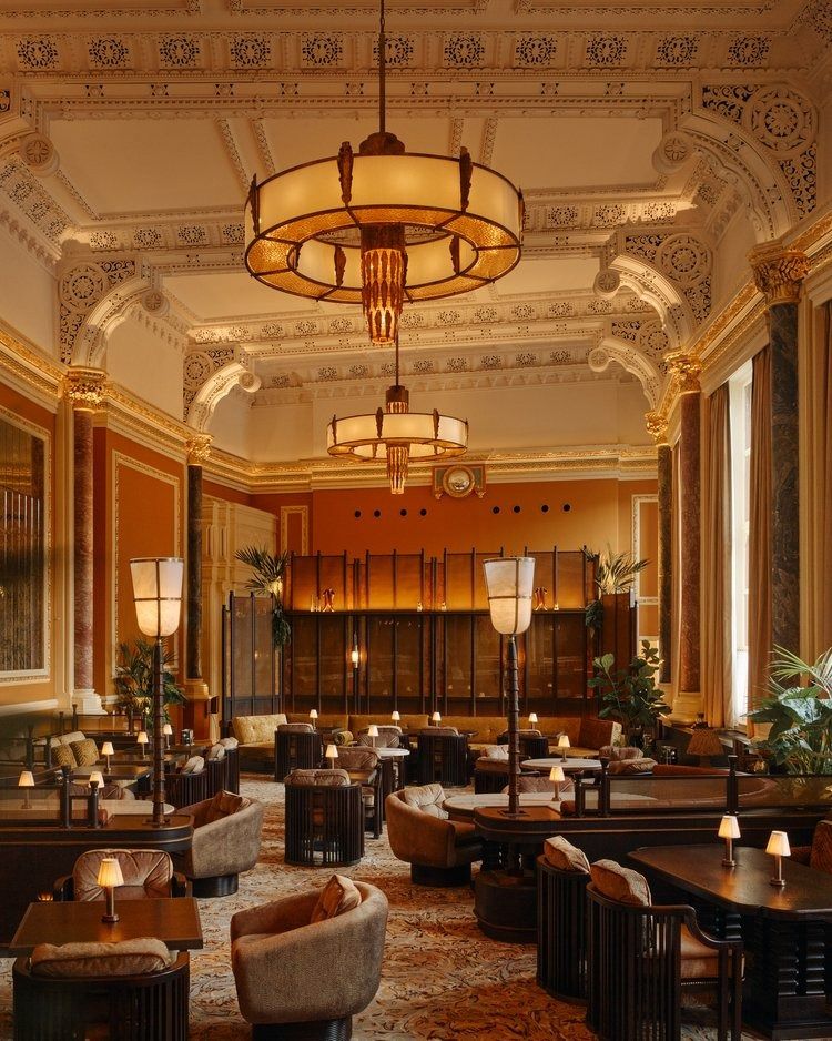 interior of st pancras hotel the midland grand dining room kings cross london private dining