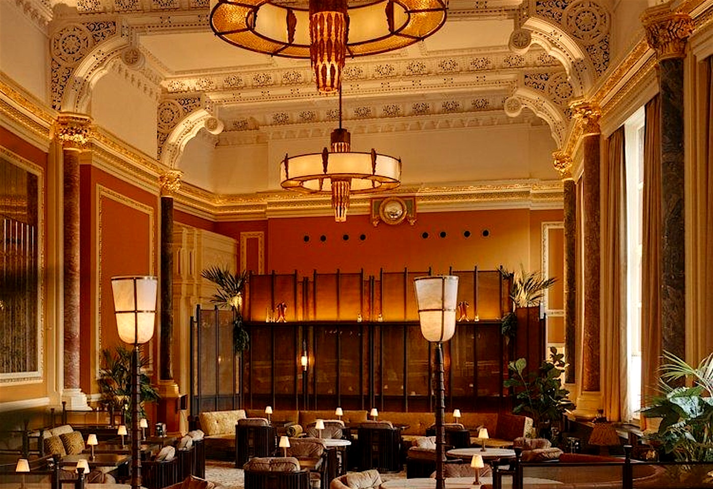 interior of st pancras hotel the midland grand dining room kings cross london private dining
