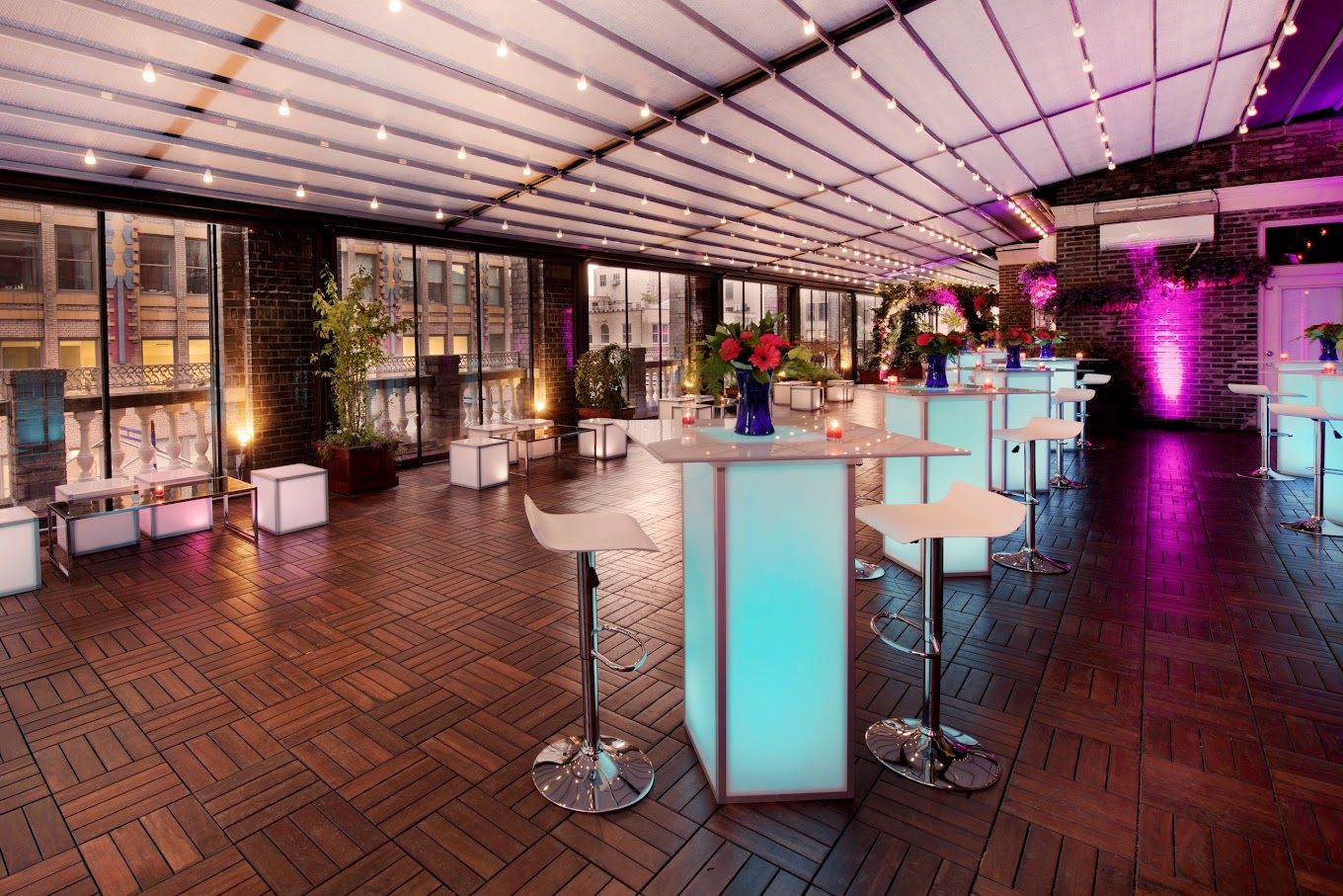 midtown loft and terrace christmas party venue event nyc