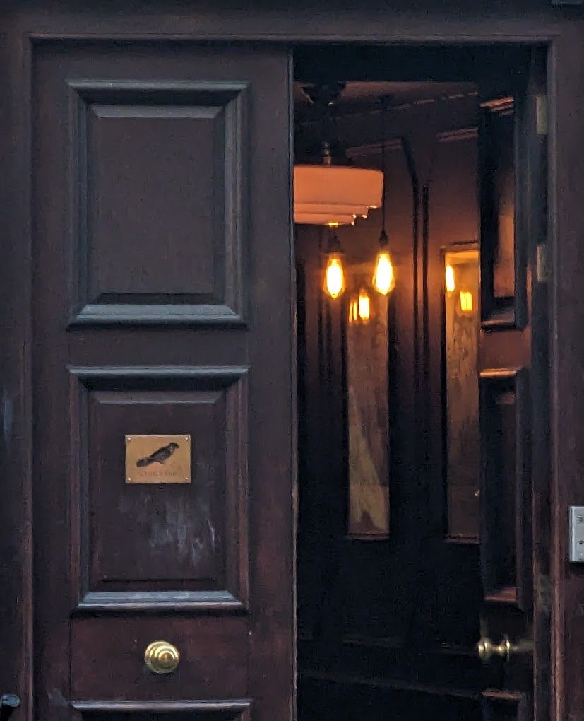door detail at nightjar shoreditch in old street in london