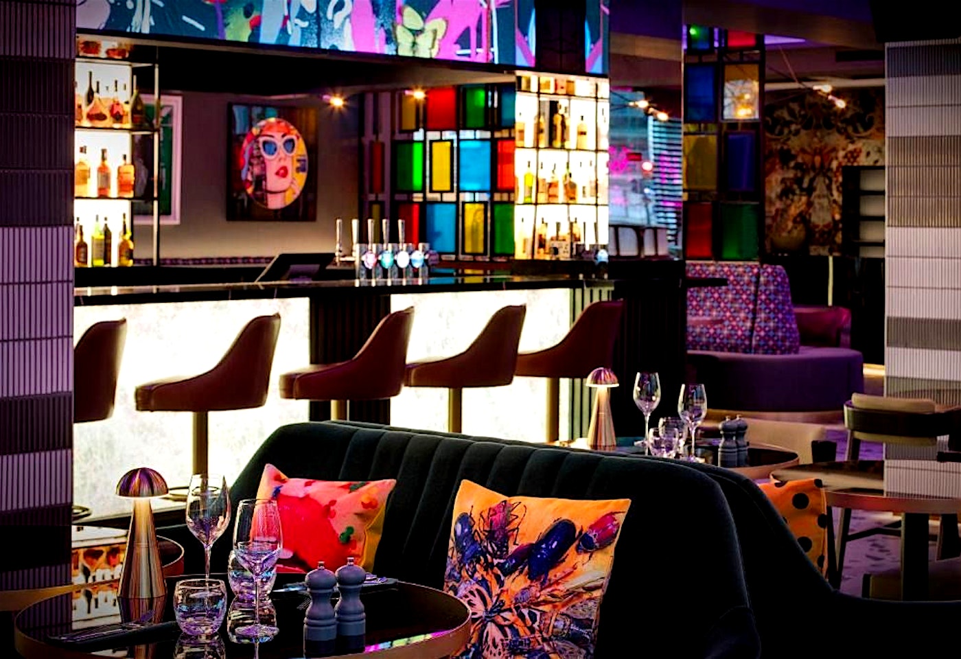 interior of nyx hotel holborn cocktail bar london