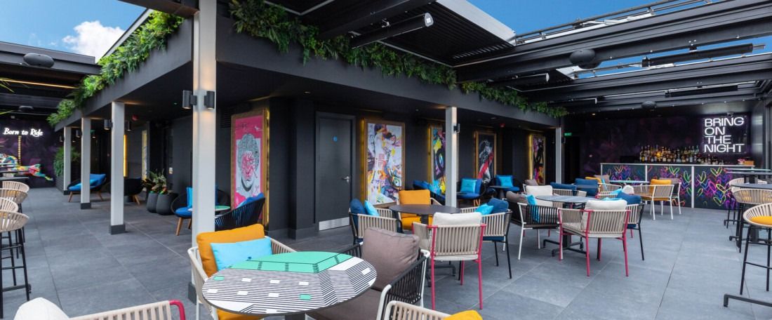 rooftop of nyx hotel holborn cocktail bar london