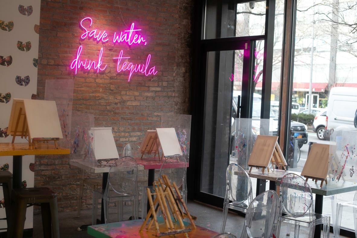 paint n pour bowery team building events nyc les