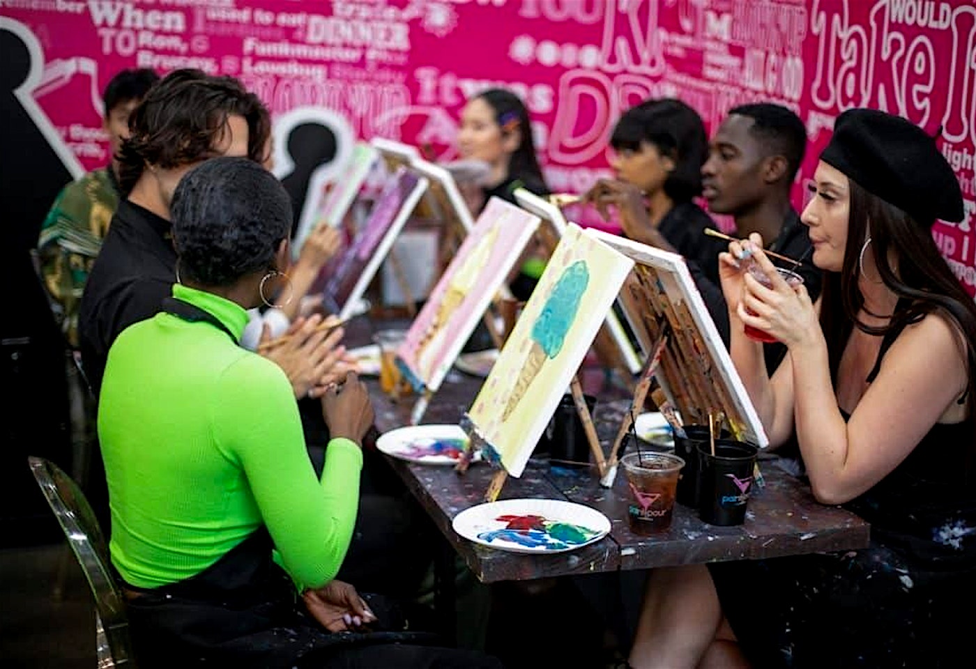 paint n pour bowery team building events nyc