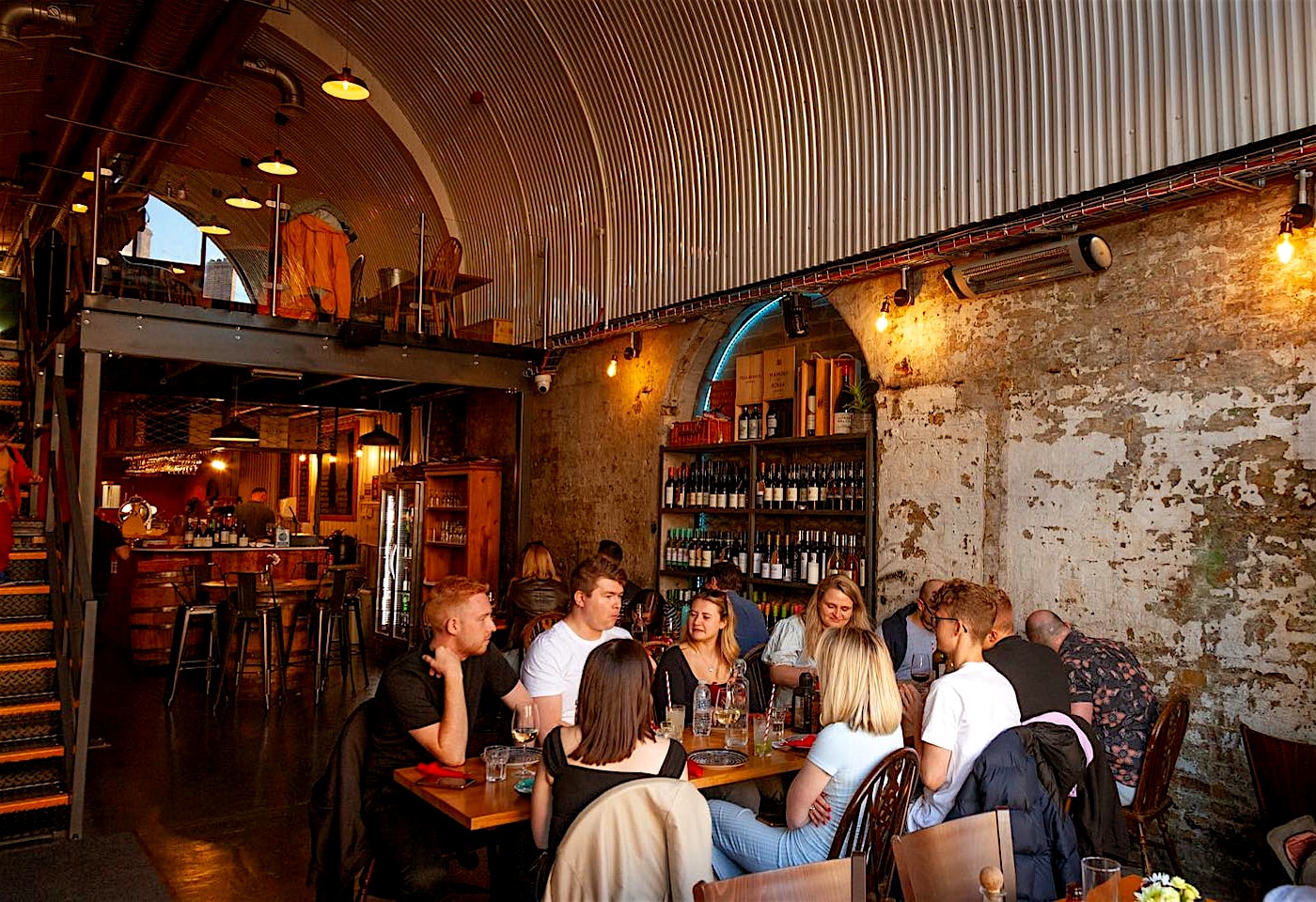people inside pedros wine bar in bermondsey london