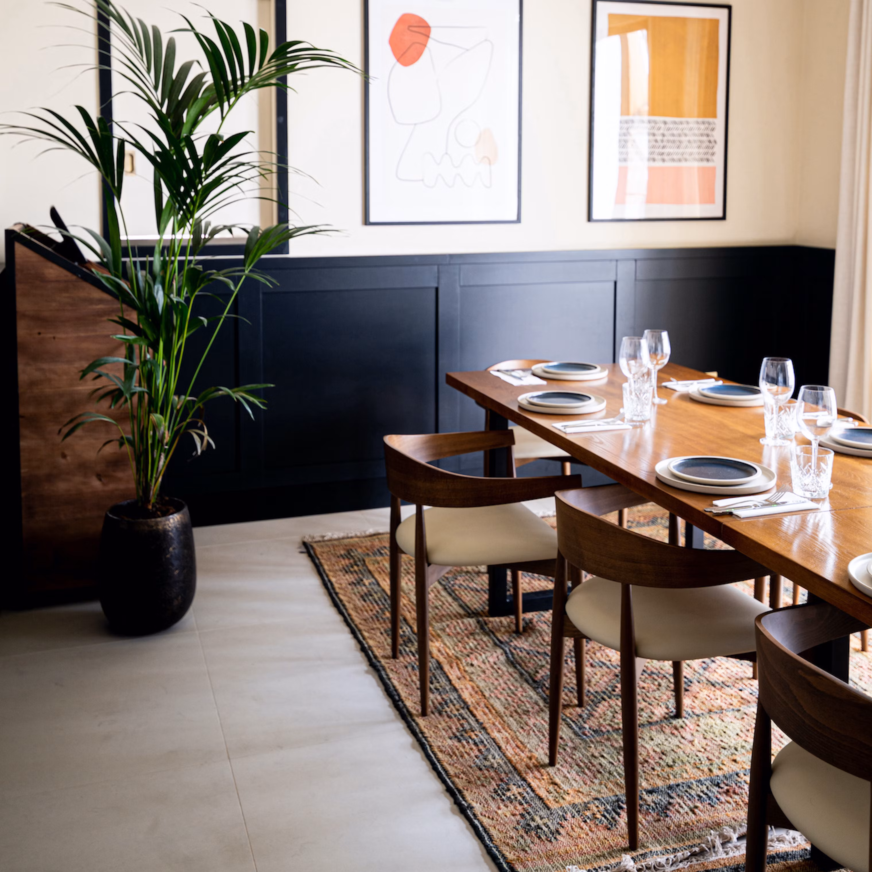 private dining room in pergola on the wharf in canary wharf london