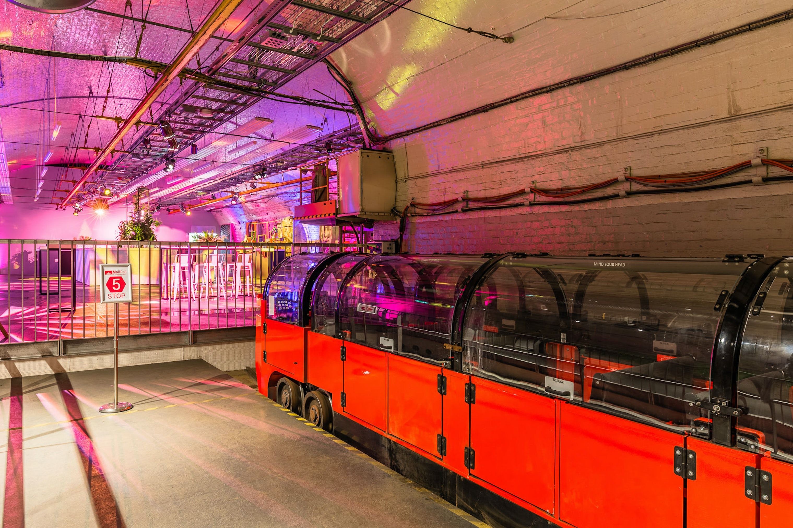 mail rail at the postal museum unique private dining room london