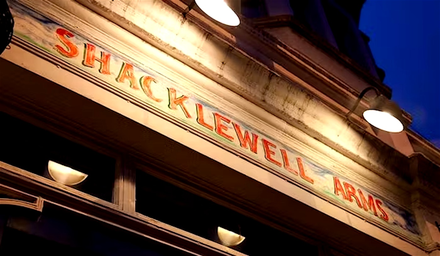 detail of the shacklewell arms in dalston in london