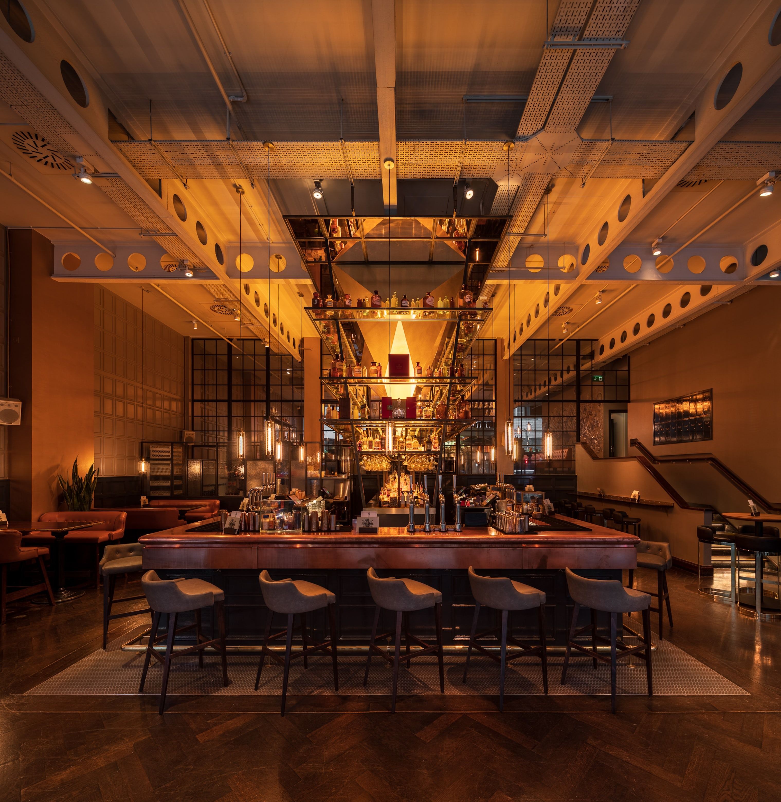 interior of the alchemist bevis marks liverpool street cocktail bar london