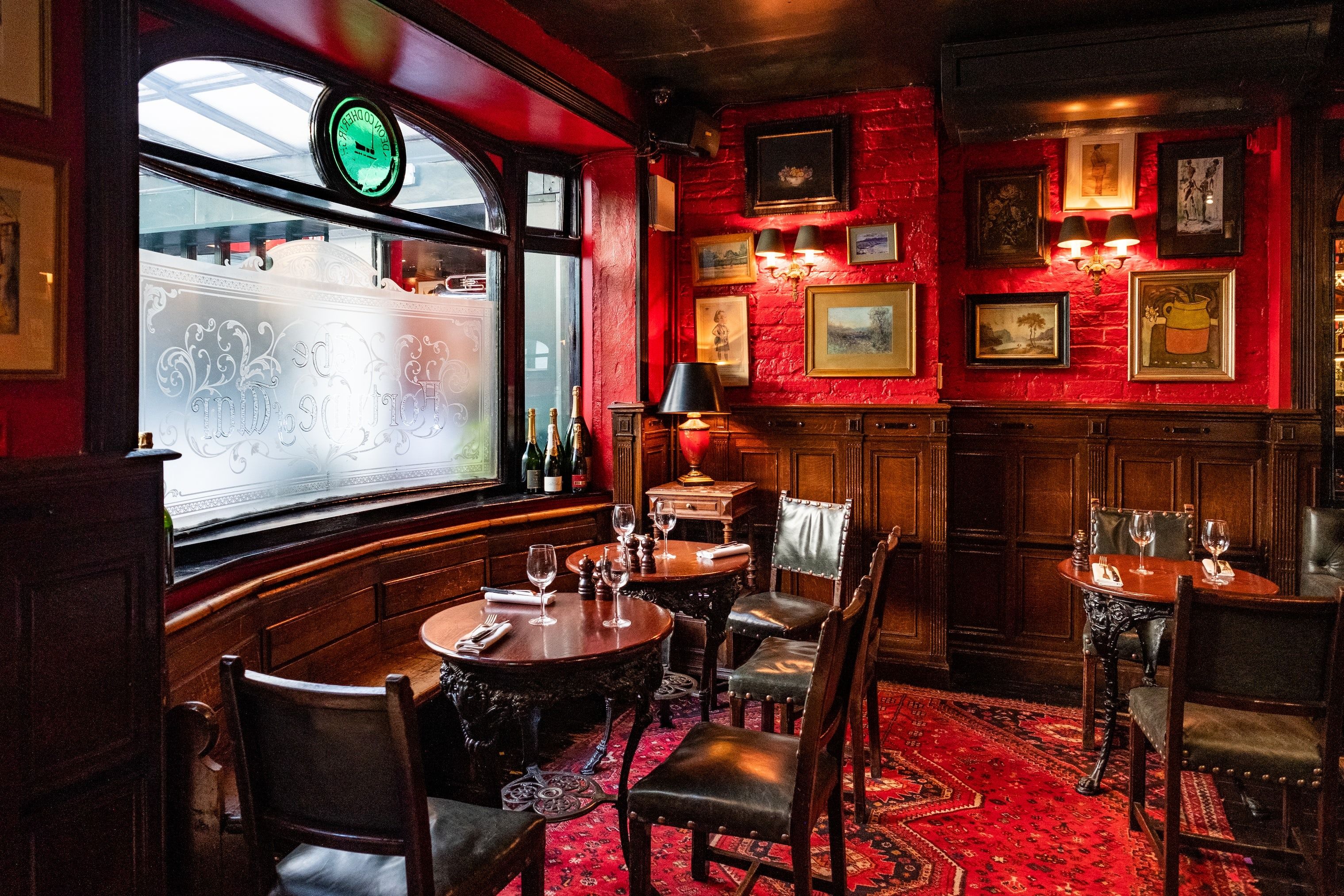 interior of the back bar in belgravia london bar