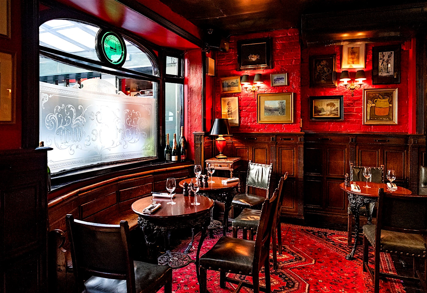 interior of the back bar in belgravia london bar