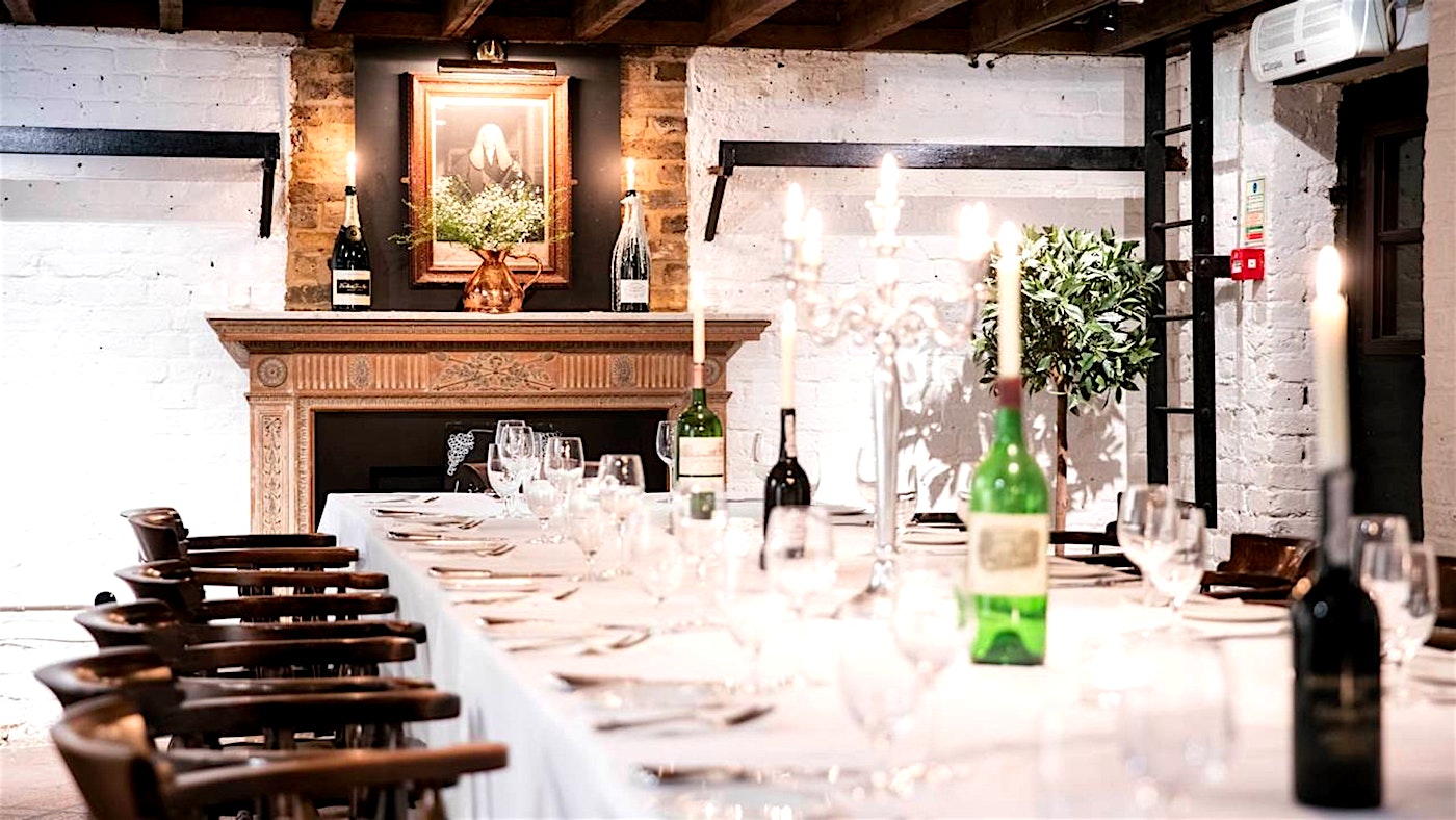 private dining room at the boot and flogger london bridge wine bar london