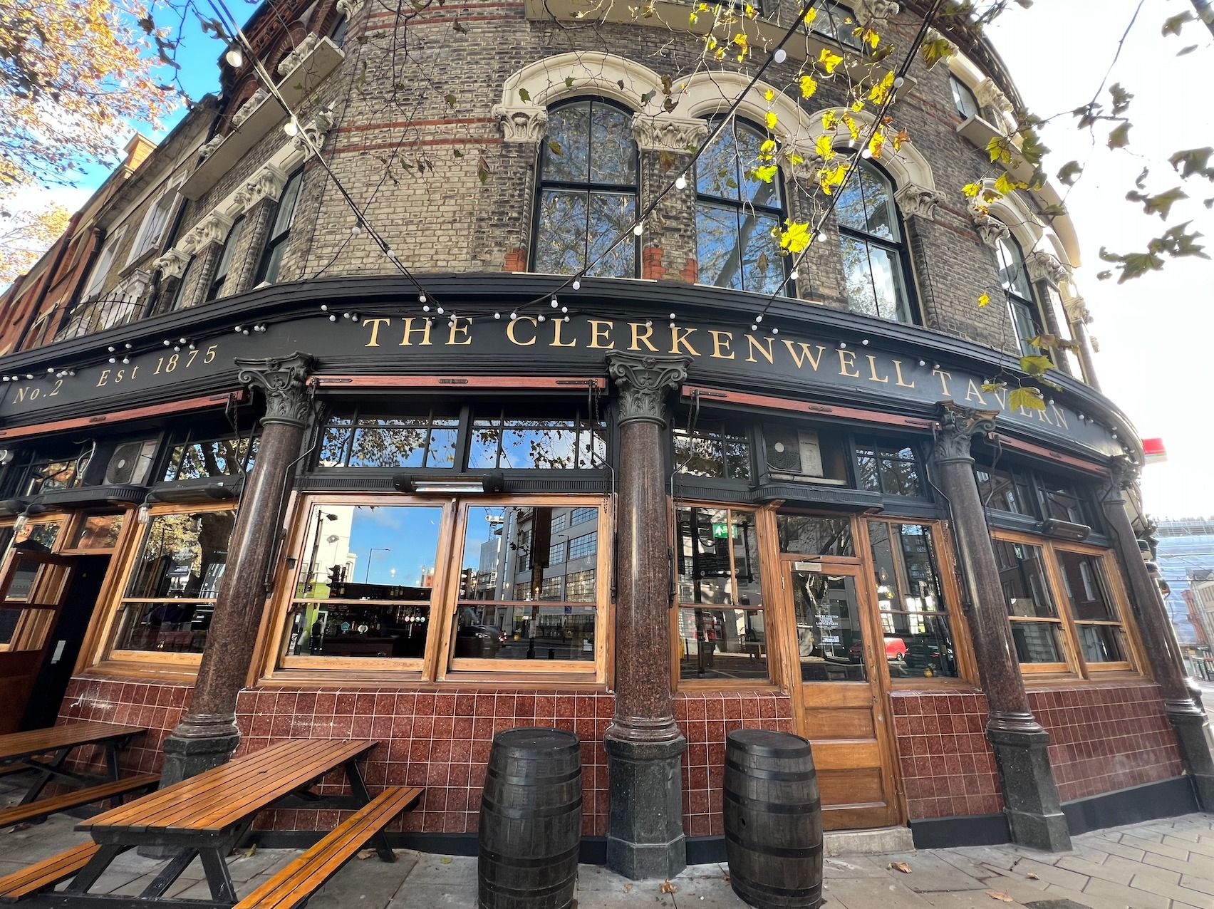 exterior of the clerkenwell tavern clerkenwell bar london