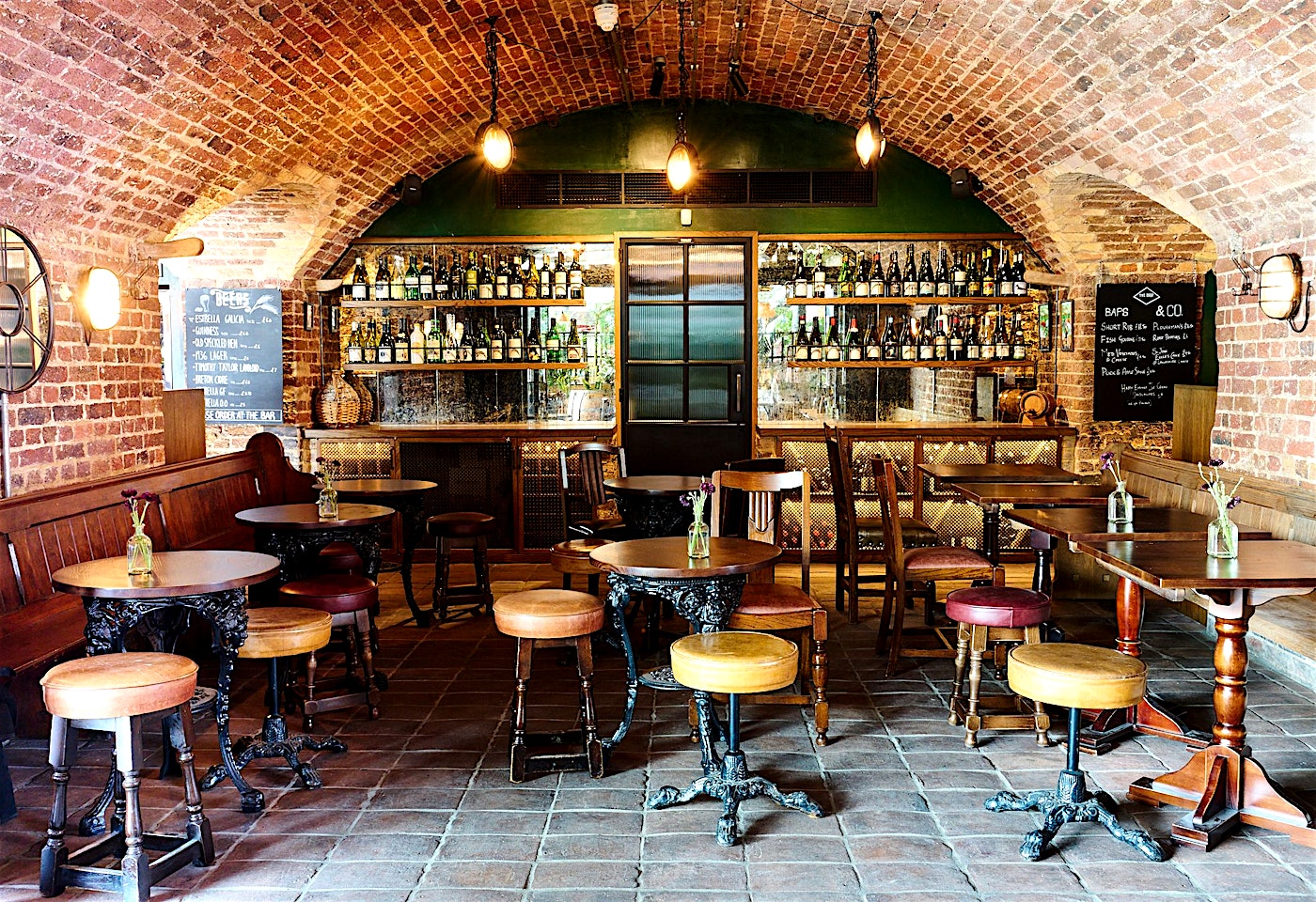 interior of the drop wine bar in kings cross london