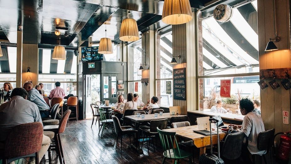 people in the eagle private dining notting hill london