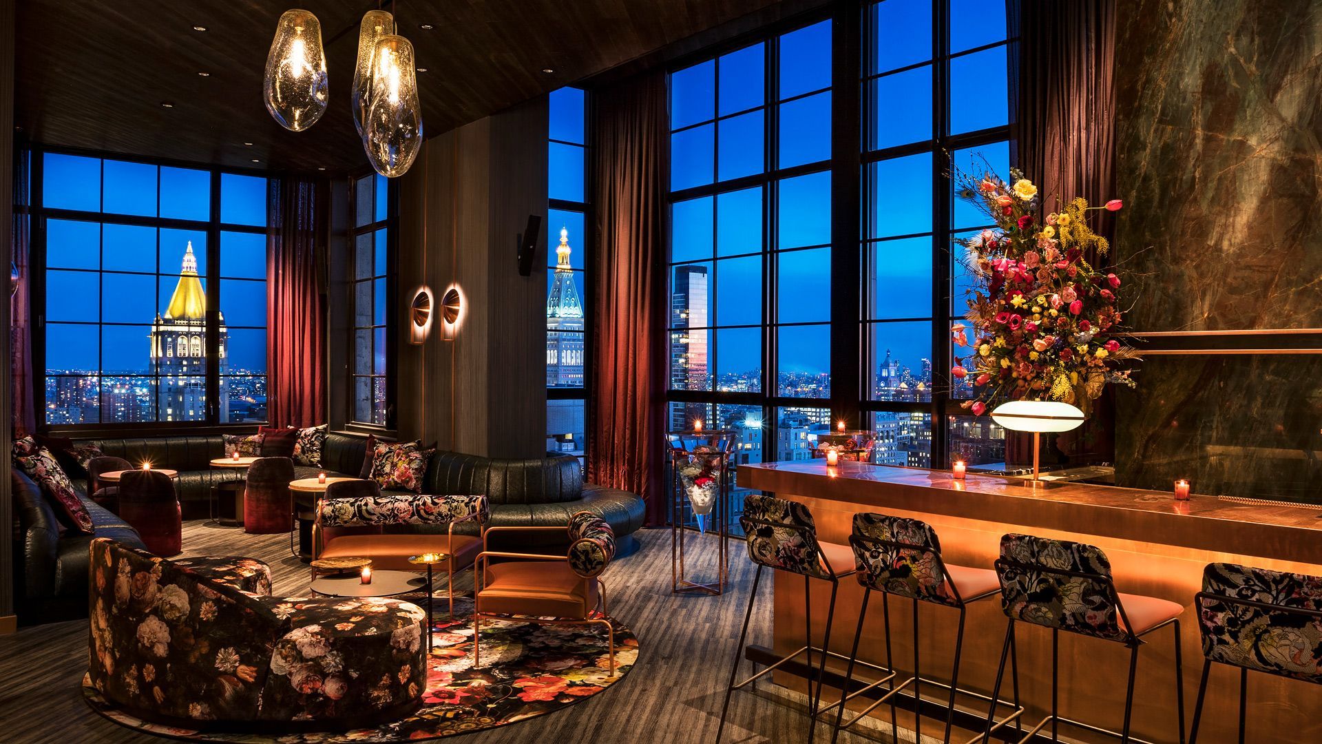 the fleur room corporate holiday party midtown nyc