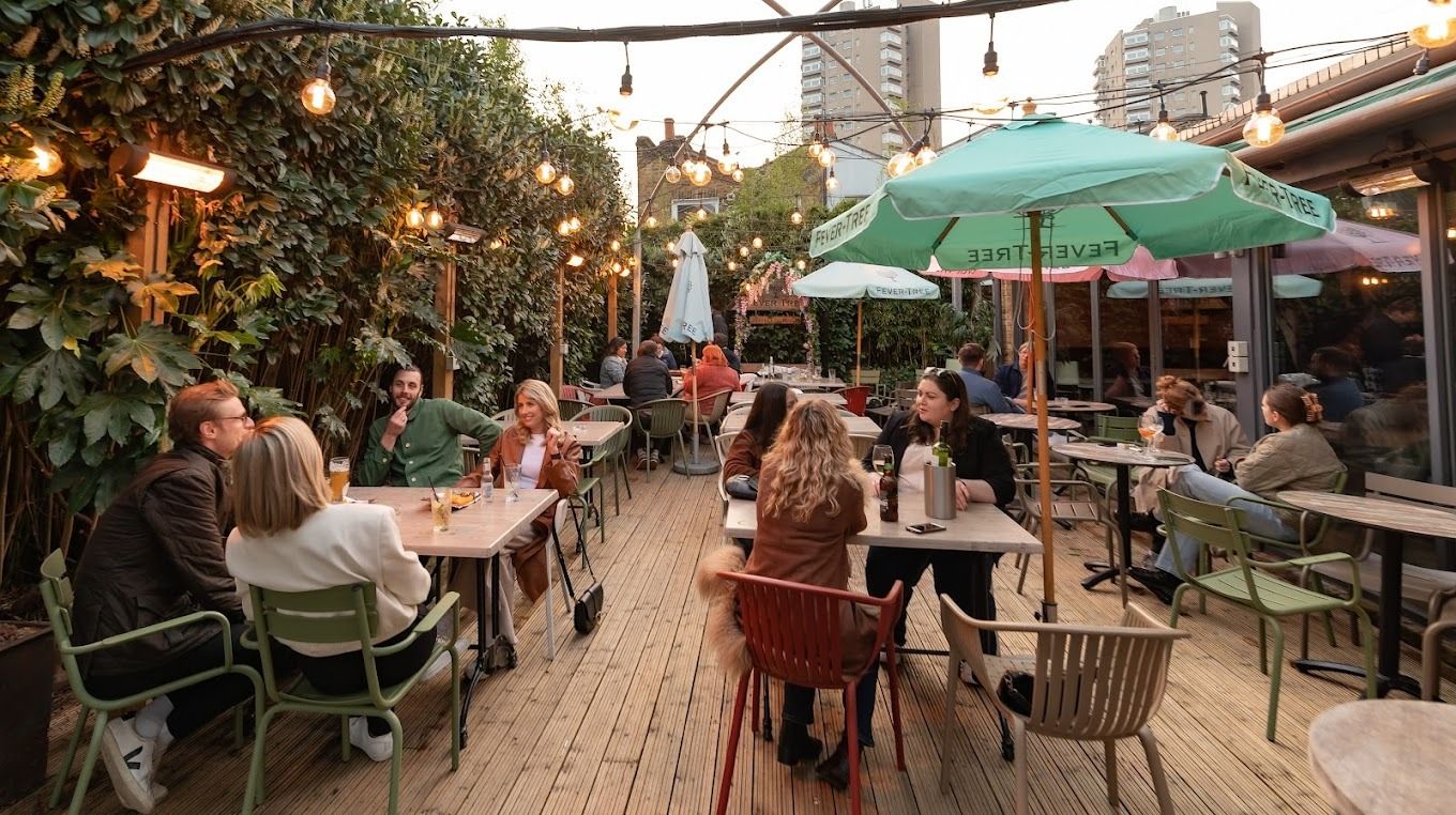 A beer garden in a South London local: The Florence image 2