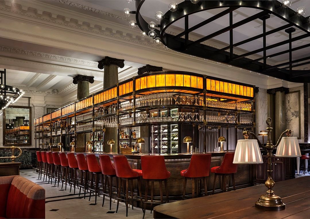 interior of the gin bar holborn cocktail bar london