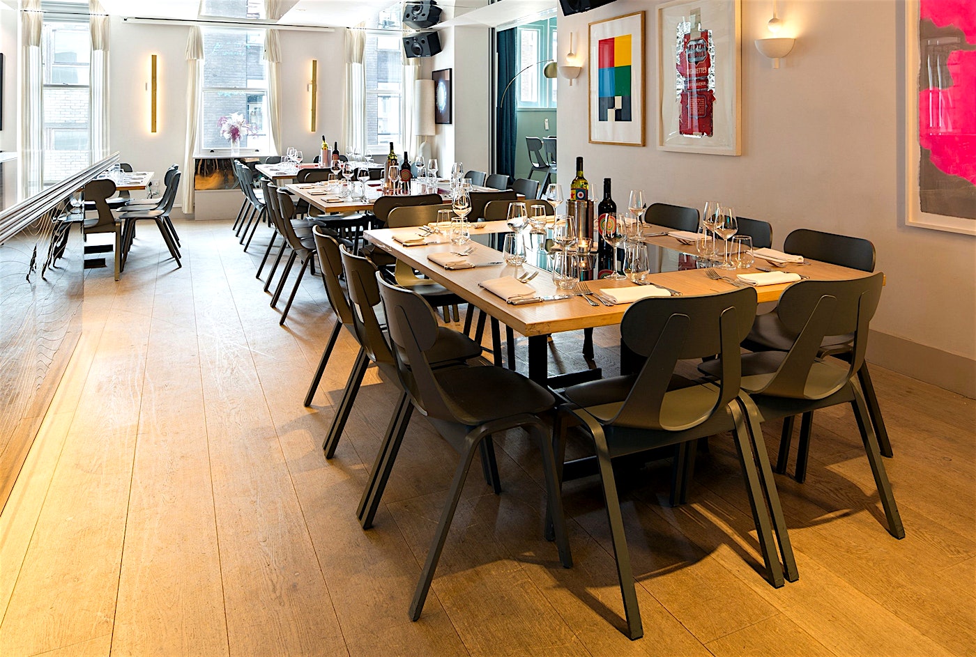 interior of the groucho club private dining soho london