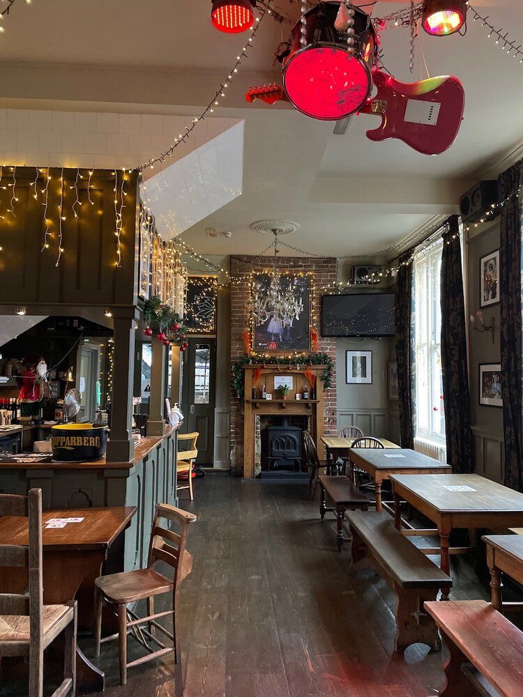 interior of the hawley arms pub camden bar in camden town london