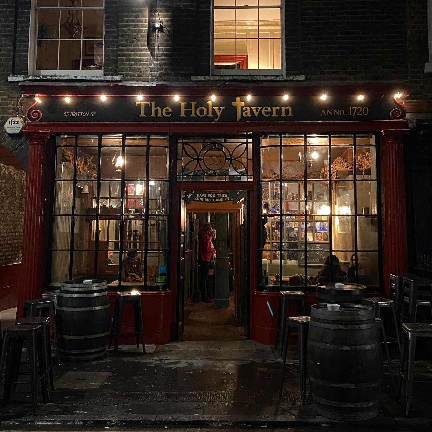 exterior of the holy tavern clerkenwell bar london
