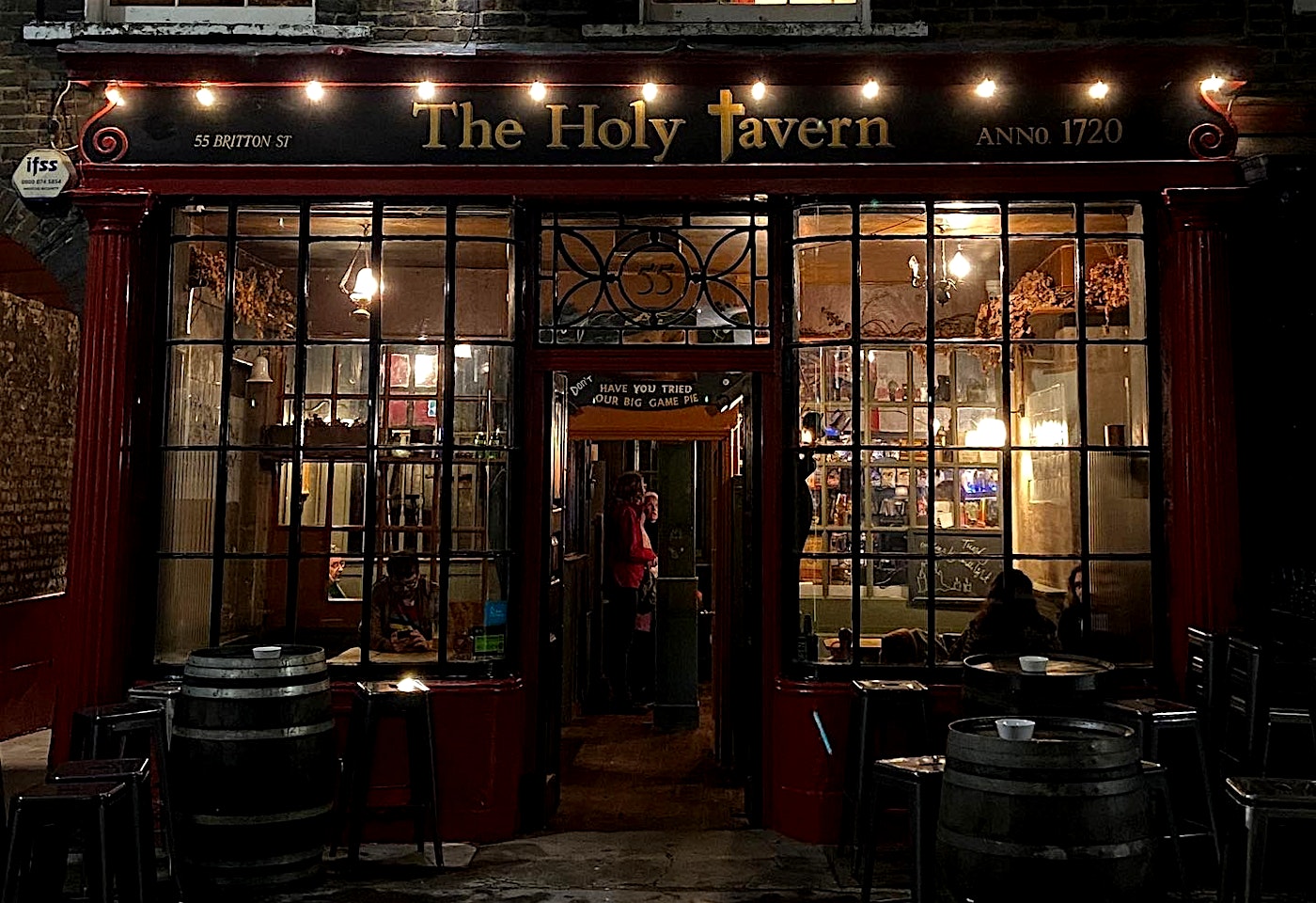 exterior of the holy tavern clerkenwell bar london