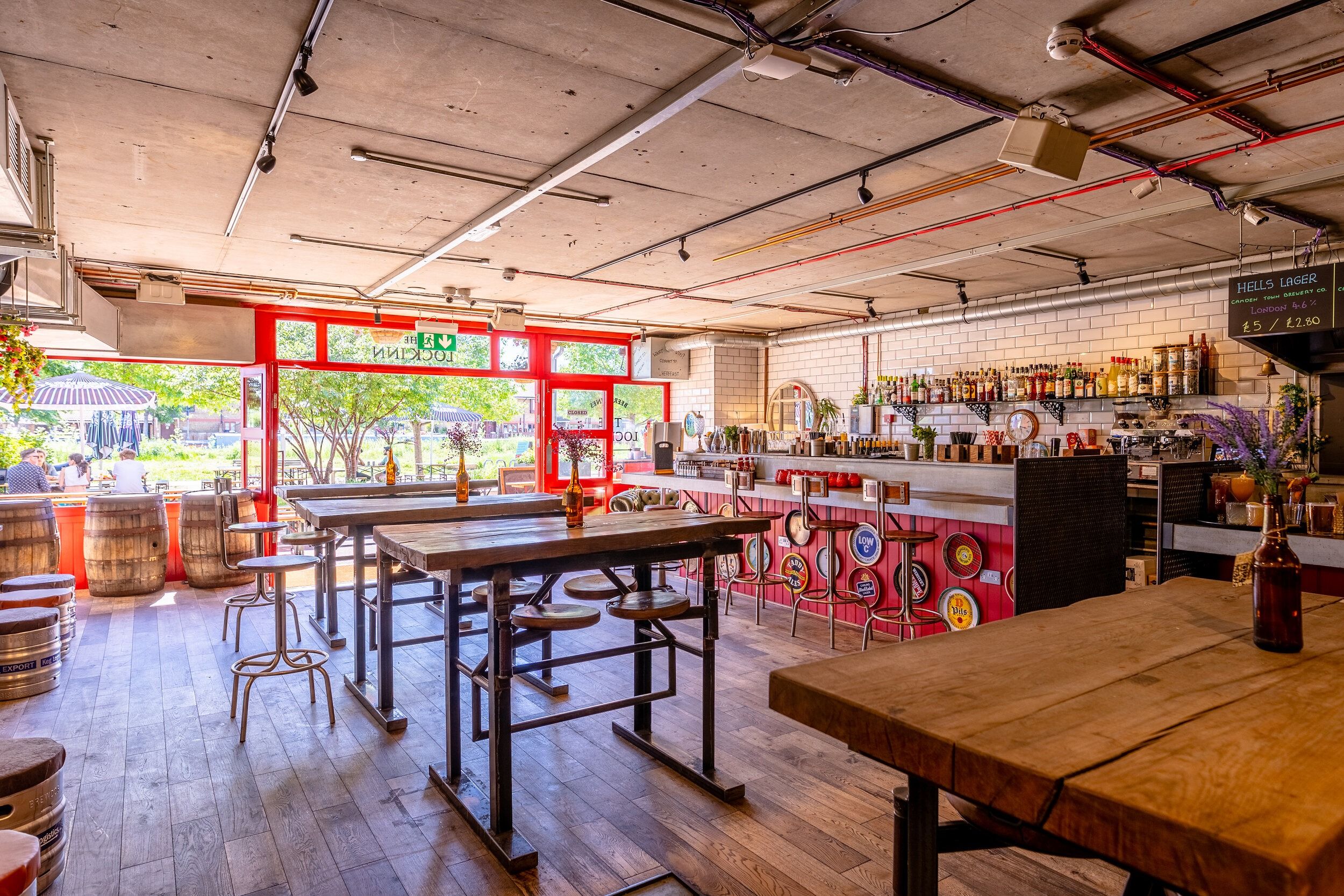interior of the lock inn in hackney wick london