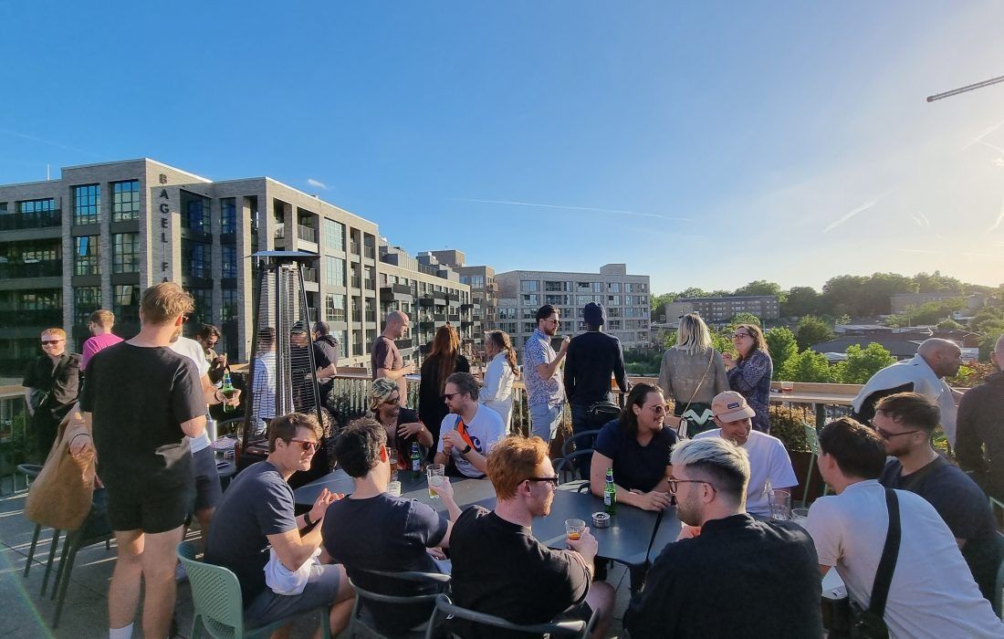 roof terrace at the lord napier star in hackney wick london