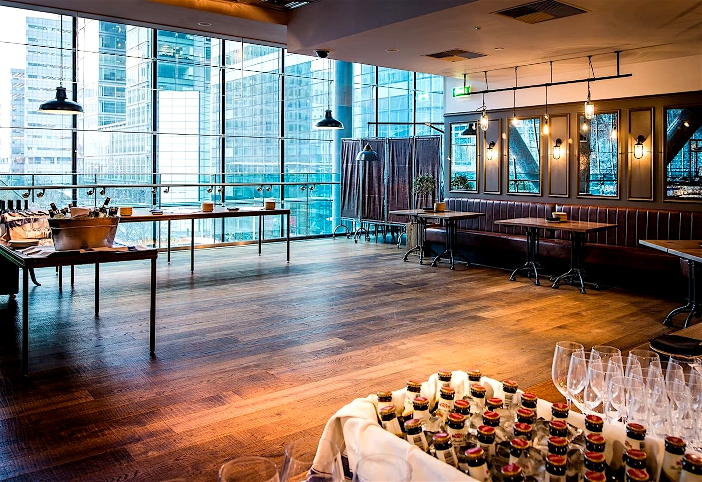 private dining at the pearson room in canary wharf london