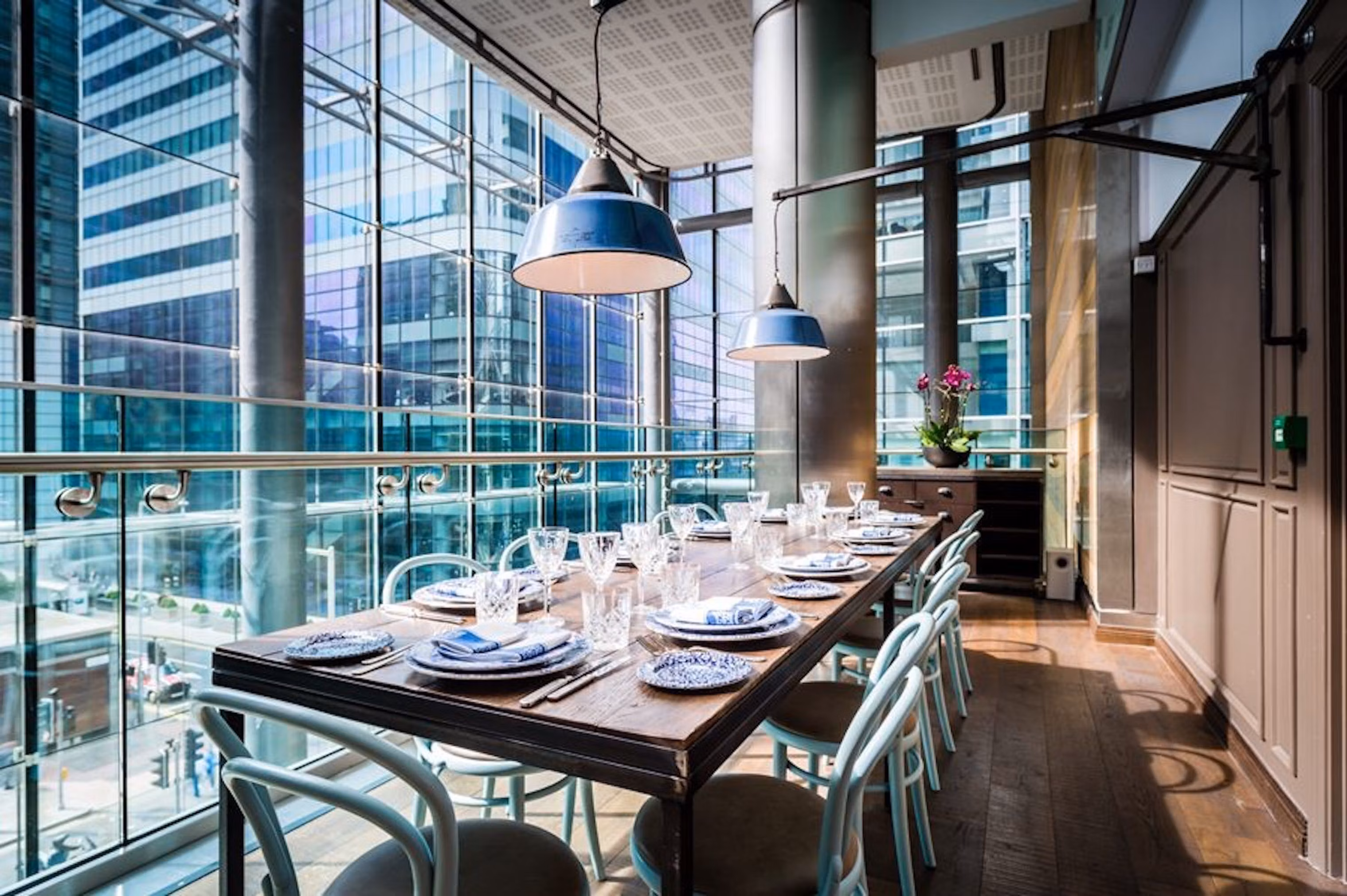 private dining at the pearson room in canary wharf london
