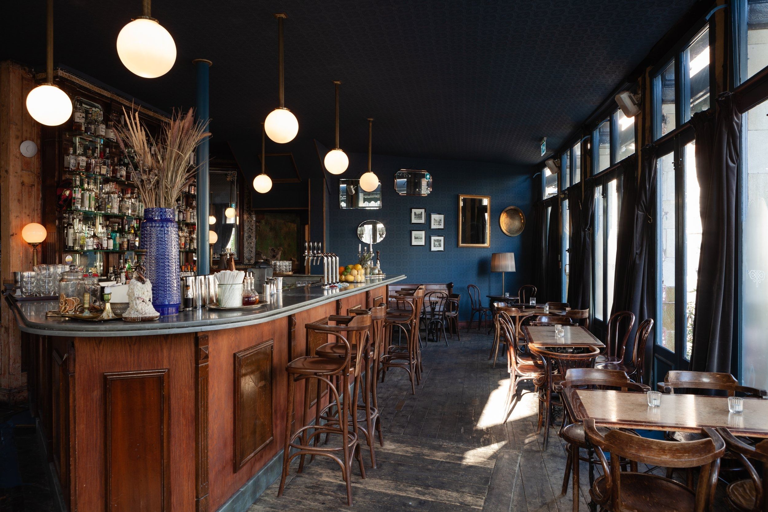interior of the racketeer camden london cocktail bar