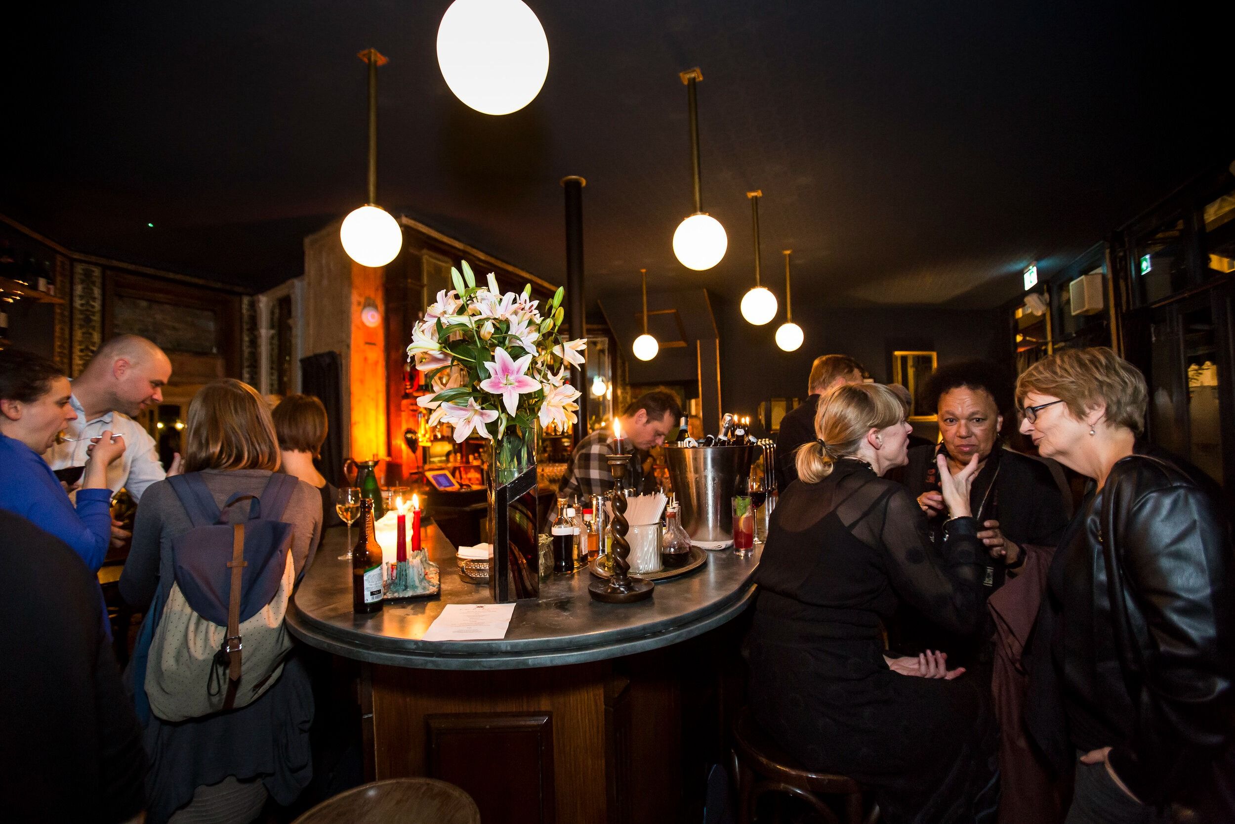 interior of the racketeer camden london cocktail bar