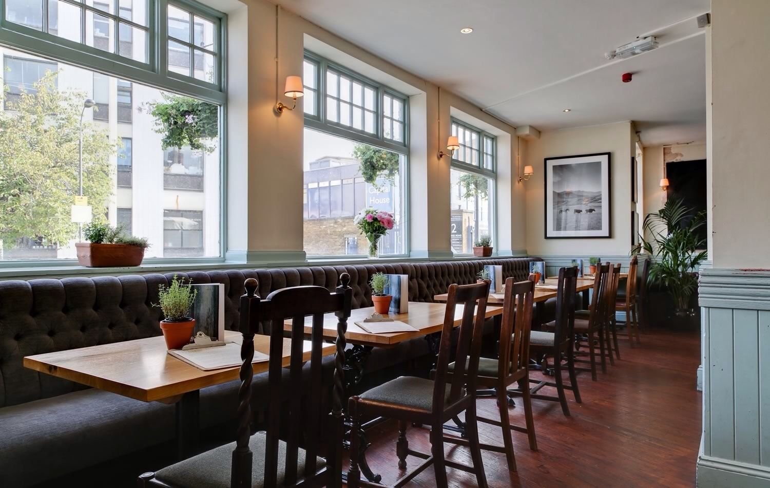 interior at the rose pub fulham london bar