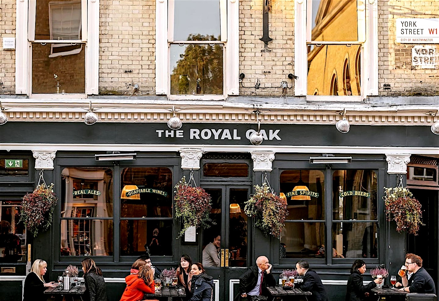 exterior and people at the royal oak marylebone bar london