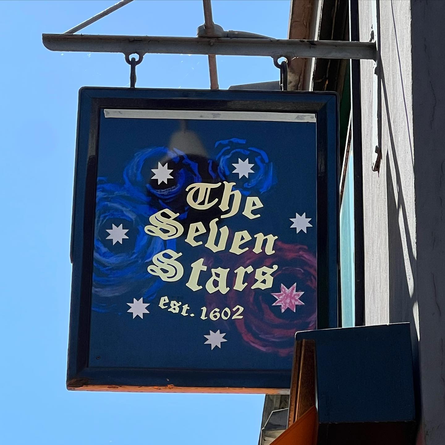 sign detail of the seven stars holborn bar london