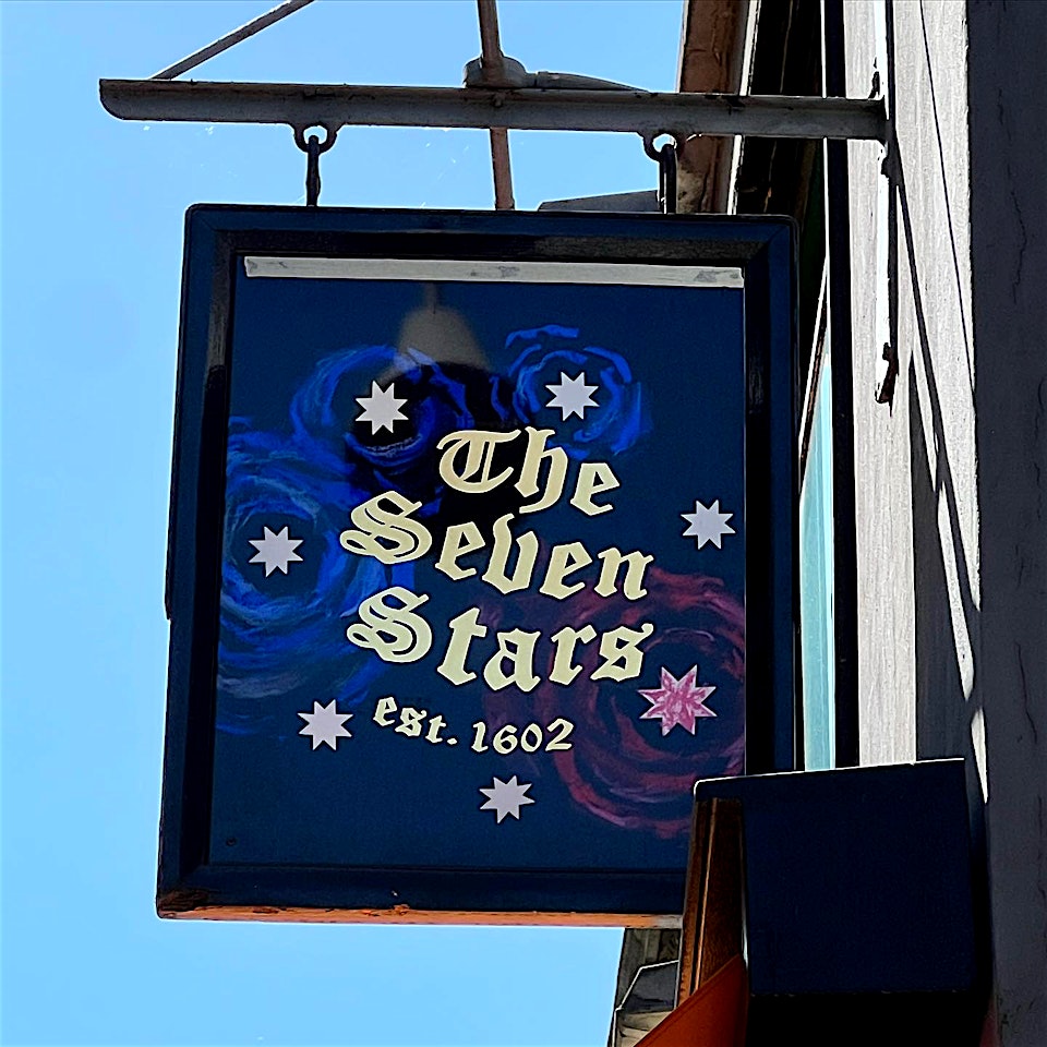 sign detail of the seven stars holborn bar london