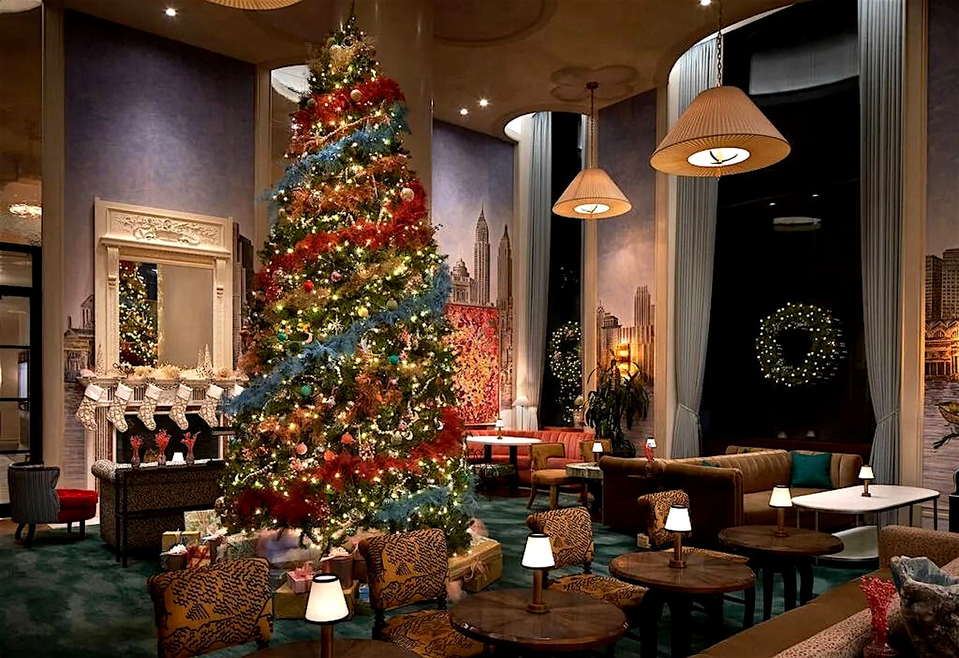 the wall street hotel christmas party venue lower manhattan nyc holiday festive event