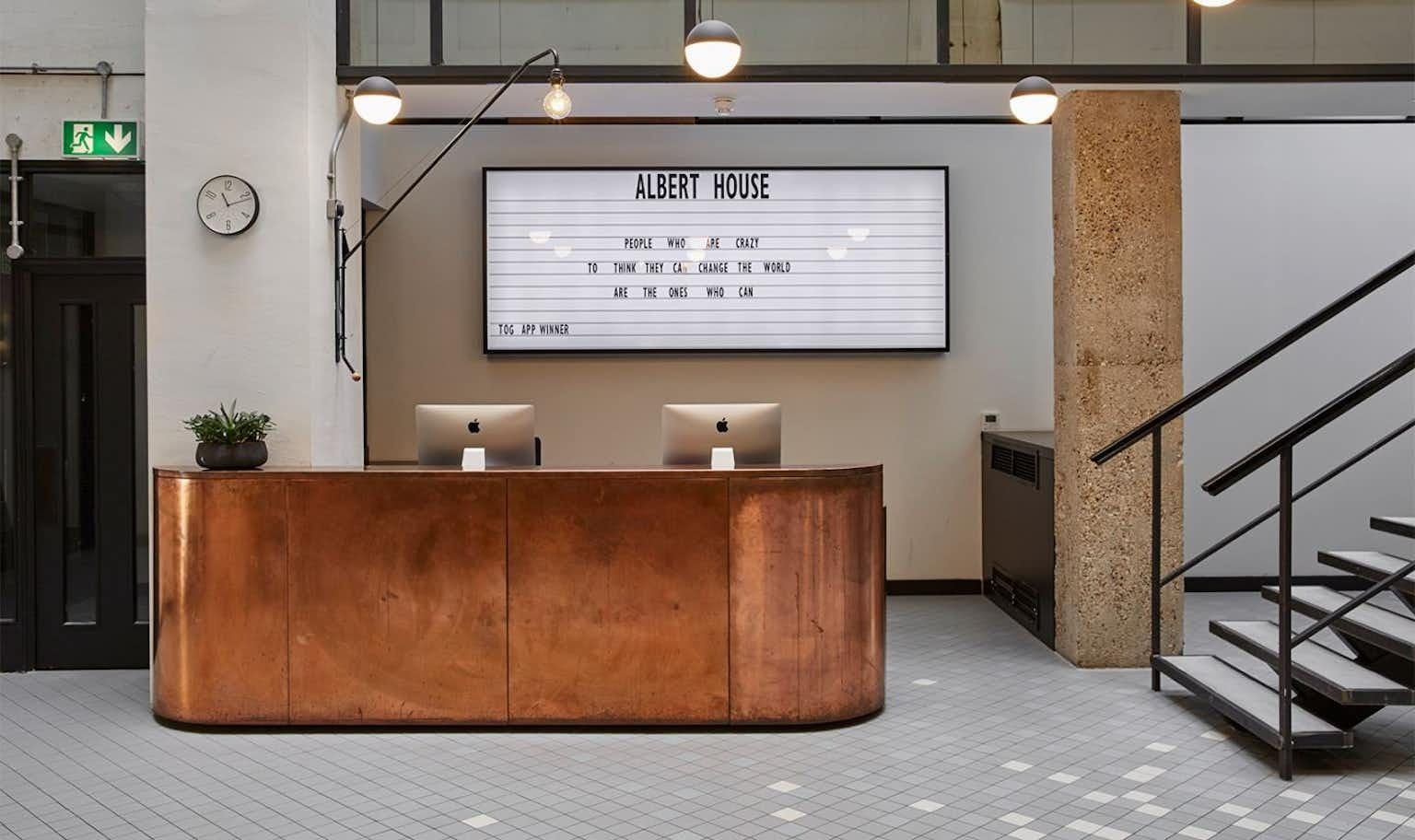 reception of tog albert house in hackney london